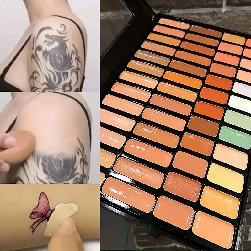 50 Shades Concealer PaletteHigh Coverage Contouring CreamTattoo And Dark Circles Cover-Up Nose ShadowFace-Eye-Lip Base Makeup 250222