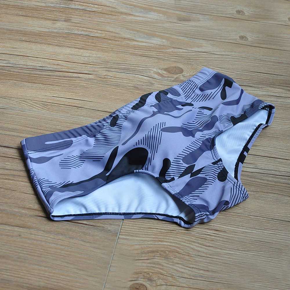 2020 Mens Camouflage Printing Swim Briefs Sexy Swimwear Surf Board Boxer Shorts Summer Sports Suit Swimming Costume Beach WearXJ250224