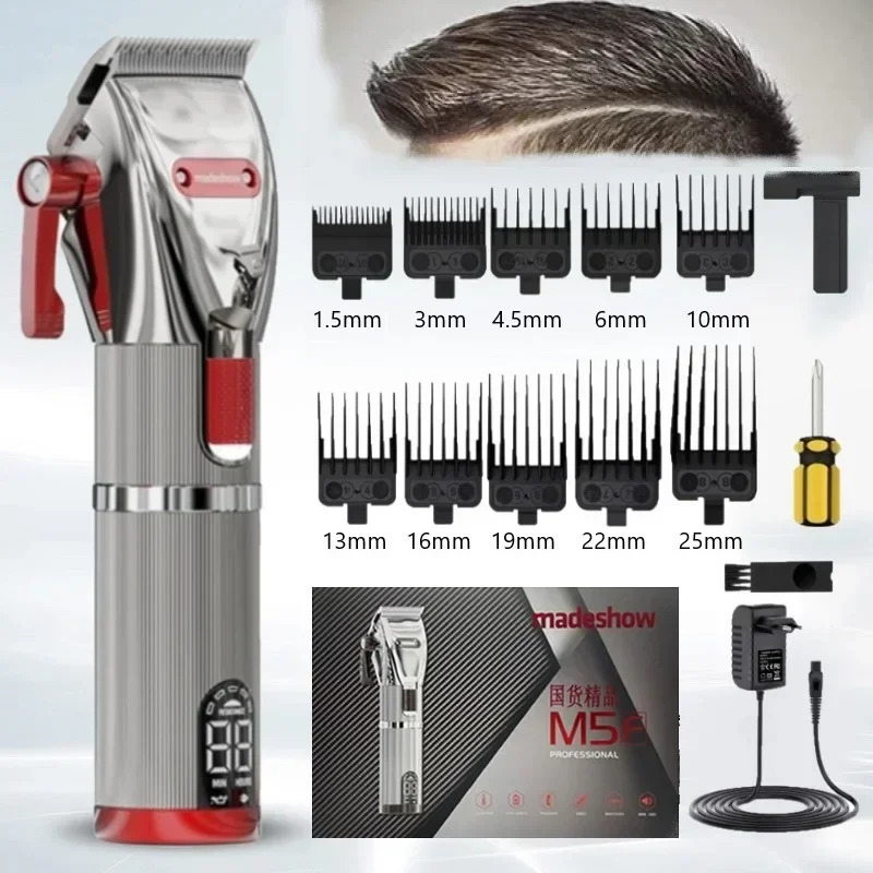 Madeshow M5 M5F Mens Hair Clipper Professional Barber 7000rpm 2speed Precision 250217