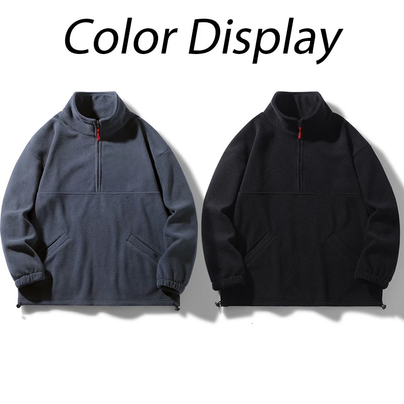 Men Winter Polar Fleece Sweatershirt Autumn Couple Windproof Warm Zipper Sweater High Quality Thick Pullover Tops Drop 250224