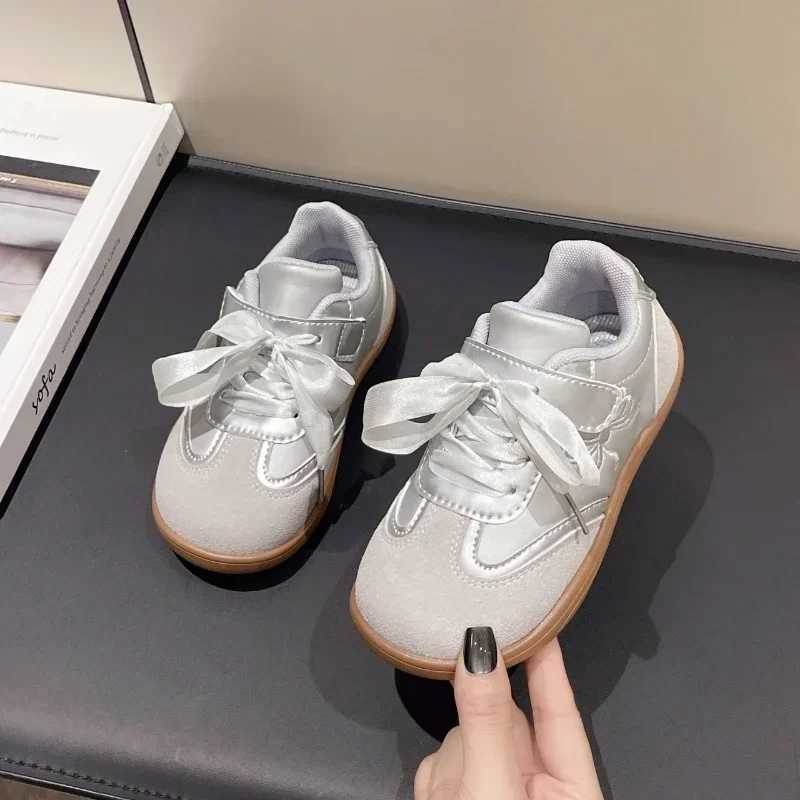 Children Casual Sneakers for Girls 2024 Autumn New Fashion Korean Style Soft Bottom Anti-slippery Sweet Bowtie Versatile Shoes X250224