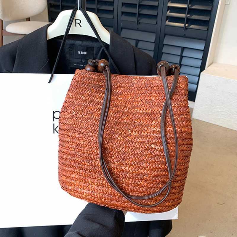 Casual Straw Woven Shoulder Bags, Wicker Handbags, Handmade Summer Beach Bag ,Women Travel ,Large Capacity, Rattan Totes