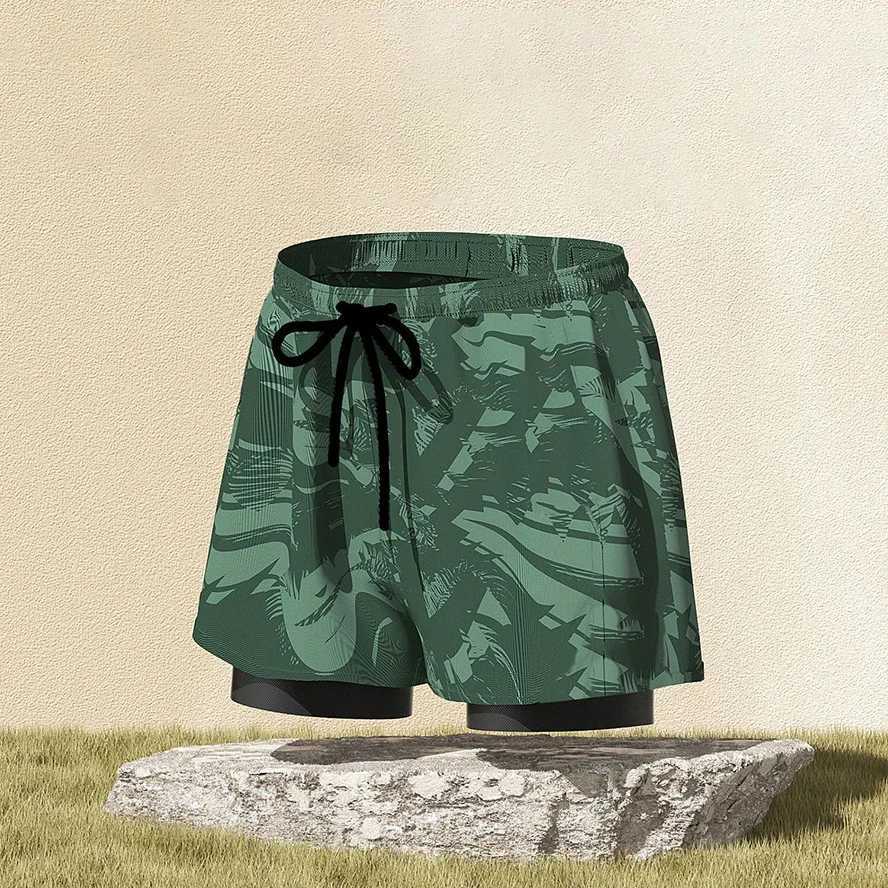 (XL-4XL)Swimming Trunks Men Hot Springs Sport Shorts Quick Dry Anti Embarrassment Beach Short Pants Loose SwimsuitXJ250224