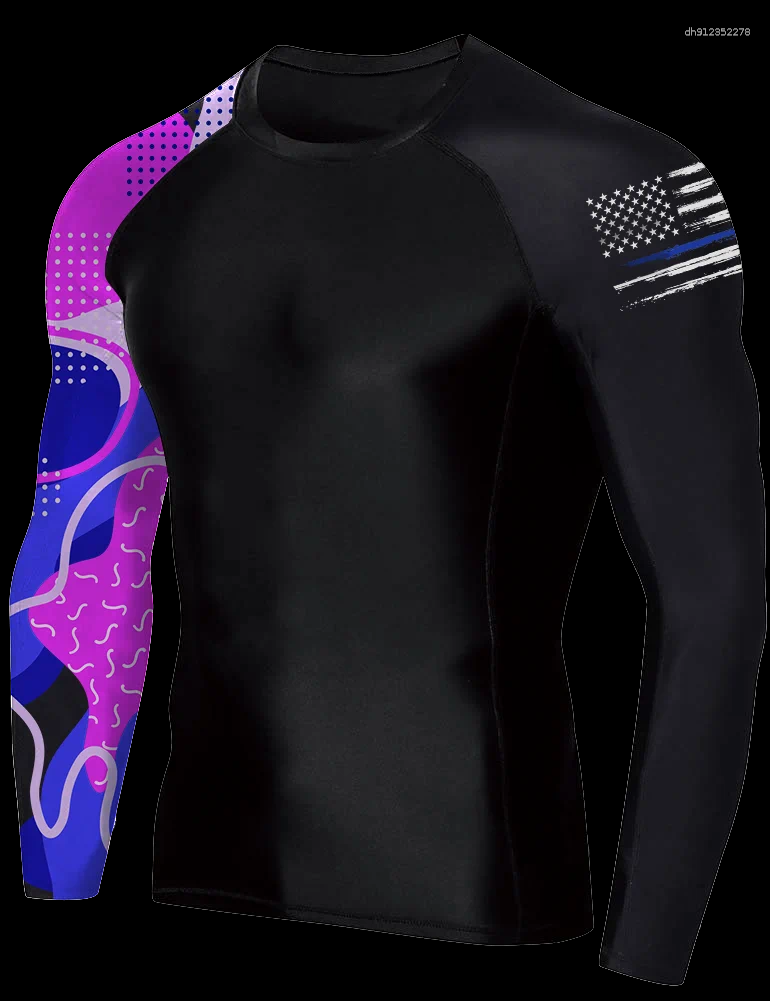 Men's T Shirts Men Long Sleeve Short Rashguards MMA BJJ Training Spats And Shorts