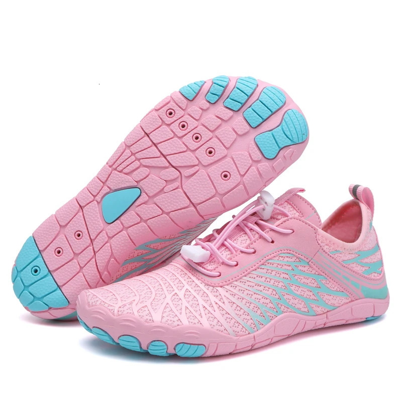 Quick-Dry Aqua Shoes Couple Summer Beach Anti-Slip Aqua Shoes Swimming Wading Breathable Creek Tracing Aqua Shoes 250224