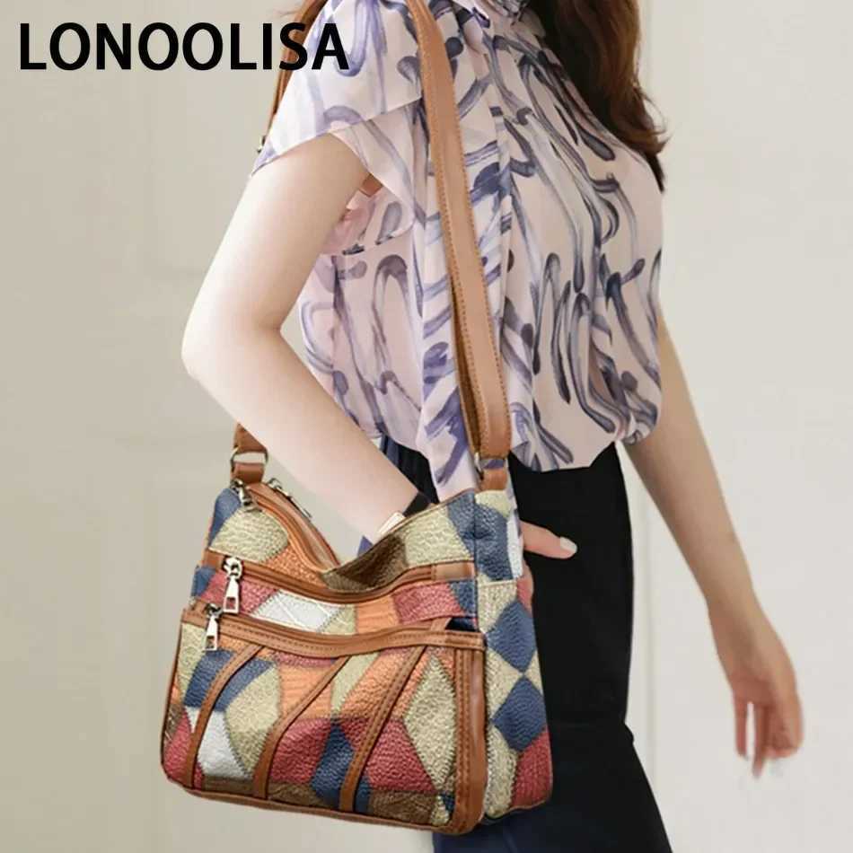 Soft Leather Purses and Handbags Casual Shoulder Crossbody Bags for Women 2024 Vintage Multi-pocket Ladies Messenger Bags Design Z250225