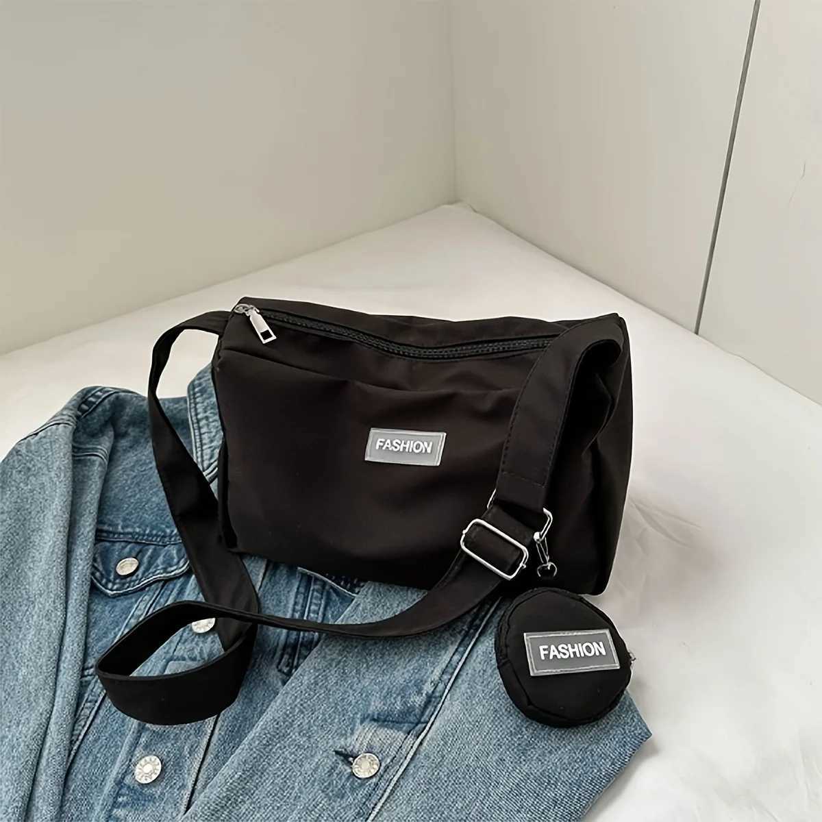 Simple and fashionable Oxford clothing shoulder bag trend large capacity handbag cross body bag one coat Z250225