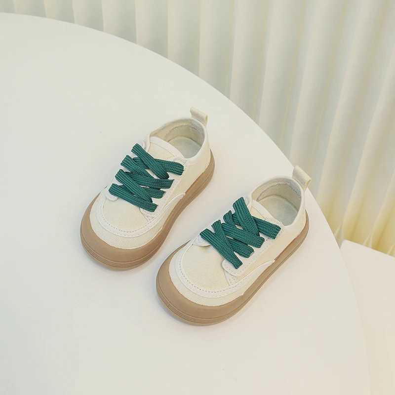 Korean Style Childrens Canvas Shoes Toddler Girls Boys White Denim Shoes Sneakers Soft Sole Running Shoes 3-6Y Spring Autumn X250224