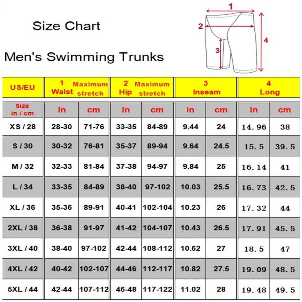 Surf Shorts 2023 New Professional Men Race Swim Trunks Quick Dry Swimwear Training Flowers Print Beach Tight Swimsuit JammerXJ250224