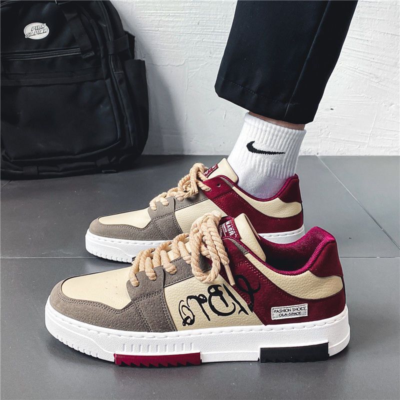 Men's shoes autumn 2024 new student trend versatile sports shoes summer niche design Japanese casual board shoes