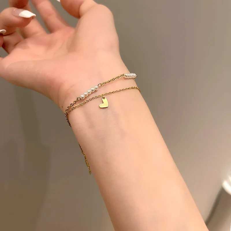 Fashion Trend Unique Design Elegant Delicate Double Layer Pearl Bracelet Women Jewelry Wedding Party Premium Gift WholesaleXJ250225