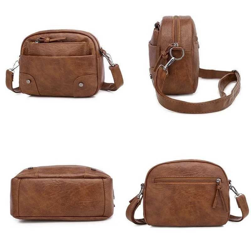 Popular Vintage Simple Women Shoulder Bags Small Handbag Crossbody Phone Purse Pack Soft PU Leather Square Messenger Z250225