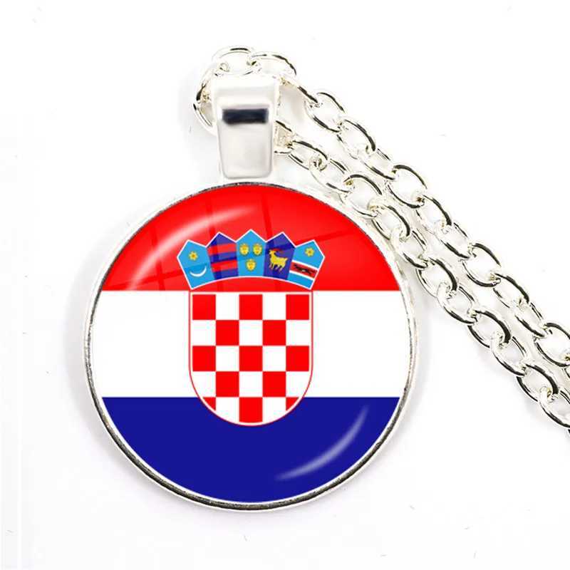 Hungary Uruguay Mexico Rania Croatia Vatican Panama Vietnam National Flag 25mm Cabochon Pendant Necklace Jewelry X250224