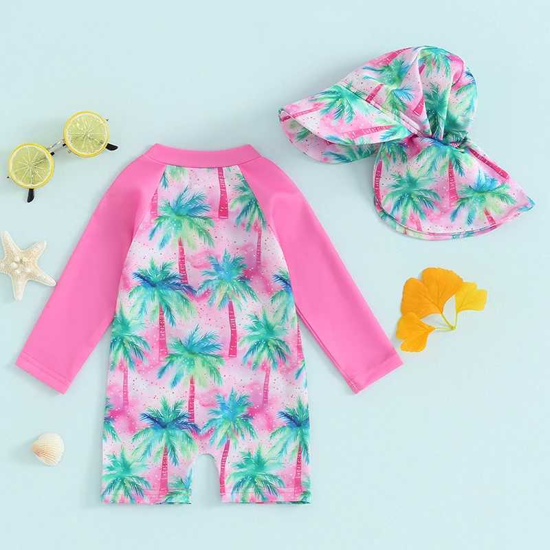 Quick view Wish list Newborn Baby Girls Swimwear Infant Swimsuit Rash Guard Bathing Suit Toddler Beach Long Sleeve Zip Up Summer X250224