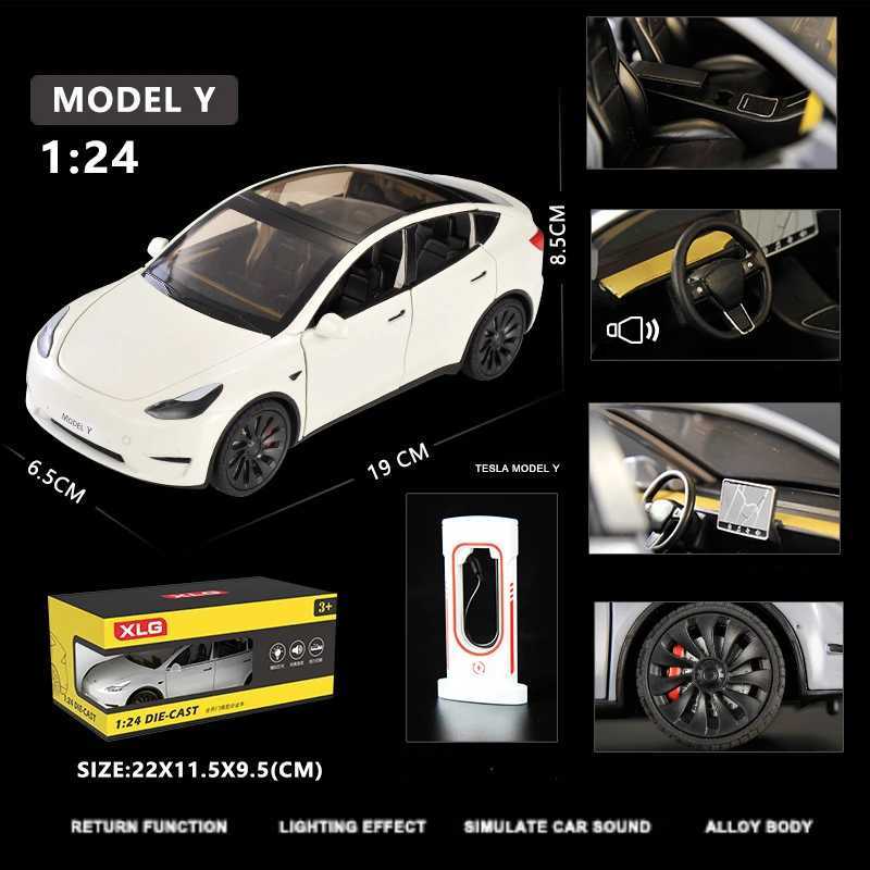 1 24 Tesla Y SUV Alloy Diecasts Vehicles Metal Model Car Decoration for Kids Gift Toy Free shipping