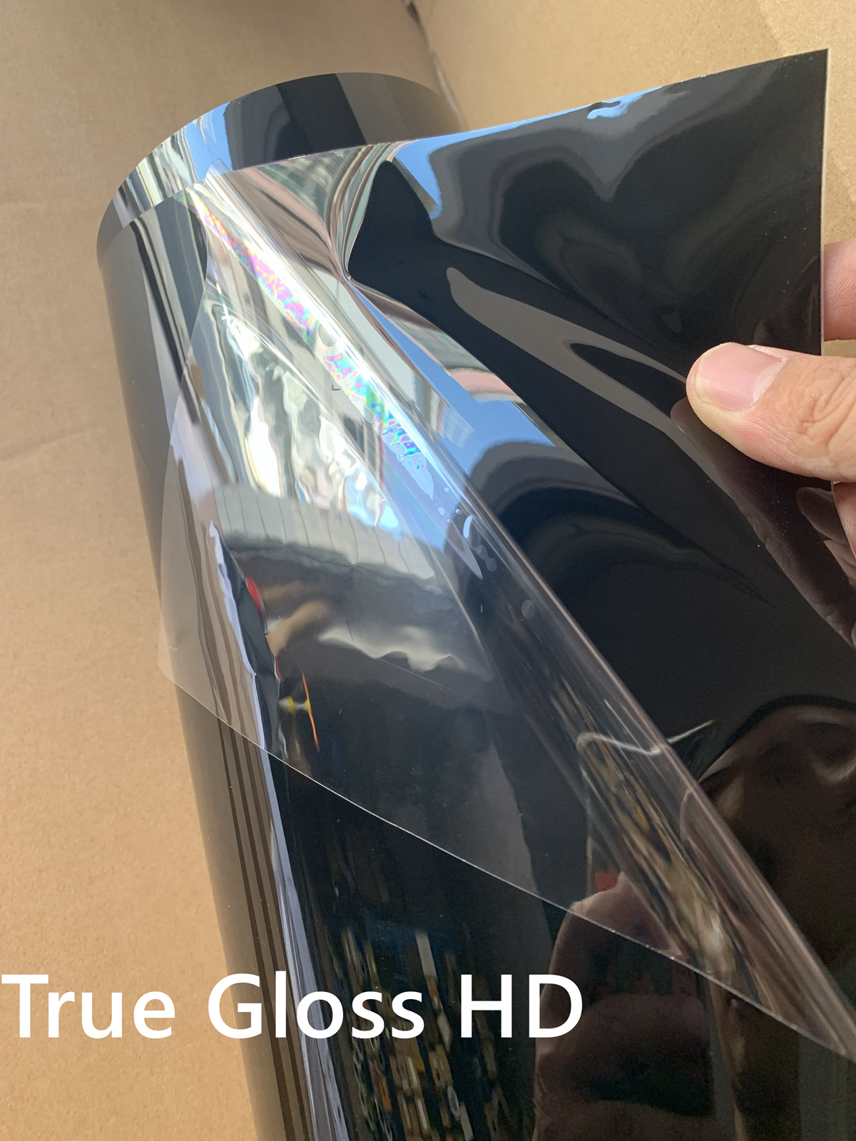 Premium HD Self Healing Gloss Black Shiny Vinyl Wrap Sticker Whole Car Wrapping Covering Film With Air Release Initial Low Tack Glue Self Adhesive Foi