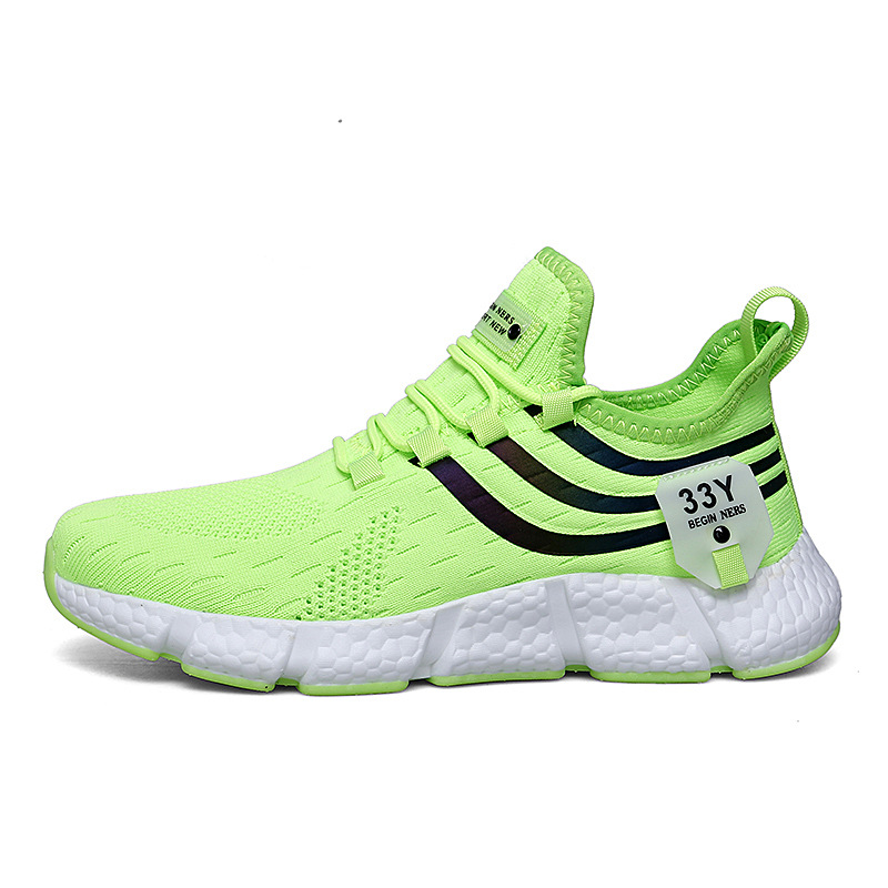 Lightweight running shoes for men soft sole cushioned flying mesh sneakers for men Breathable Comfortable soled men's shoes