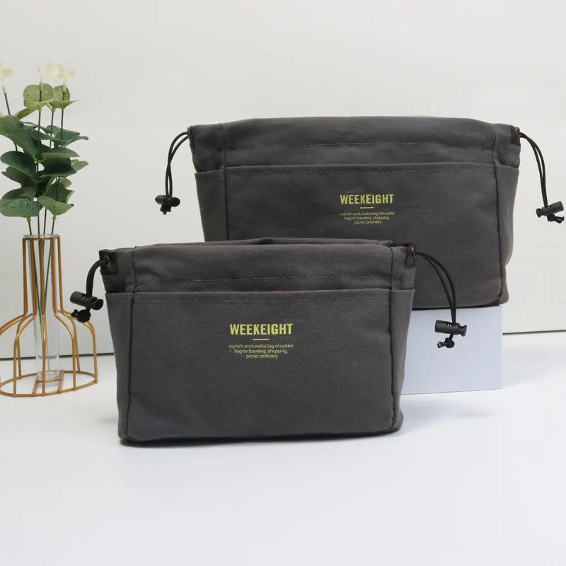 Canvas Purse Organizer Bag Inner Insert with Compartment Makeup Handbag with Lots of Pockets Lightweight Fit Giving Structure 250224