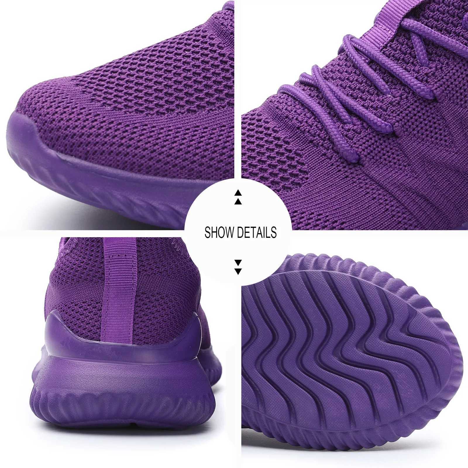 Womens Running Shoes Ladies Slip on Tennis Walking Sneakers Lightweight Breathable Comfort Work Gym Trainers Stylish Shoes Y250224