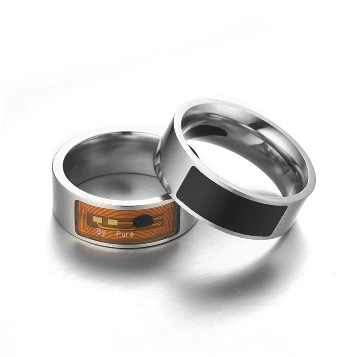 NFC Smart Chip Ring Mobile Phone Label Smart Ring New Technology NFC Wearable Smart Ring B W250225