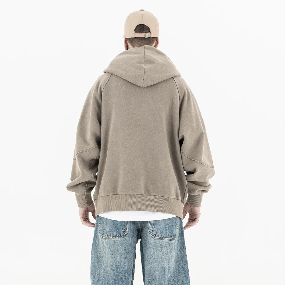 Superway Original Design Winter Niche Hoodies Unisex Cross Collar Hip Hop High Street Sweatshirts Vintage American Style Tops 250224