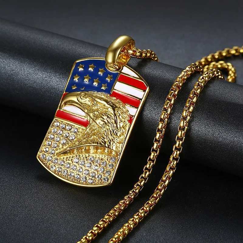 Stainless steel colored pre gold-plated drip glue national flag pendant X250224