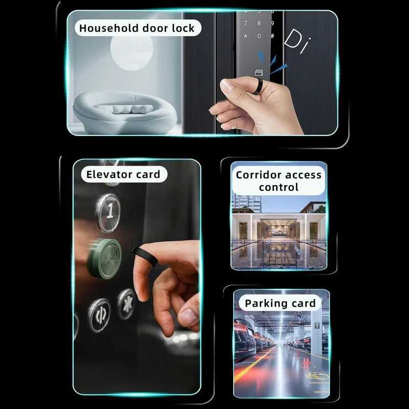 NFC Smart Ring-with Heart Rate Health Sleep Monitor IP68 Waterproof Multi-sport Mode Function 7MM Ultra Thin Rings+Charging Case W250819