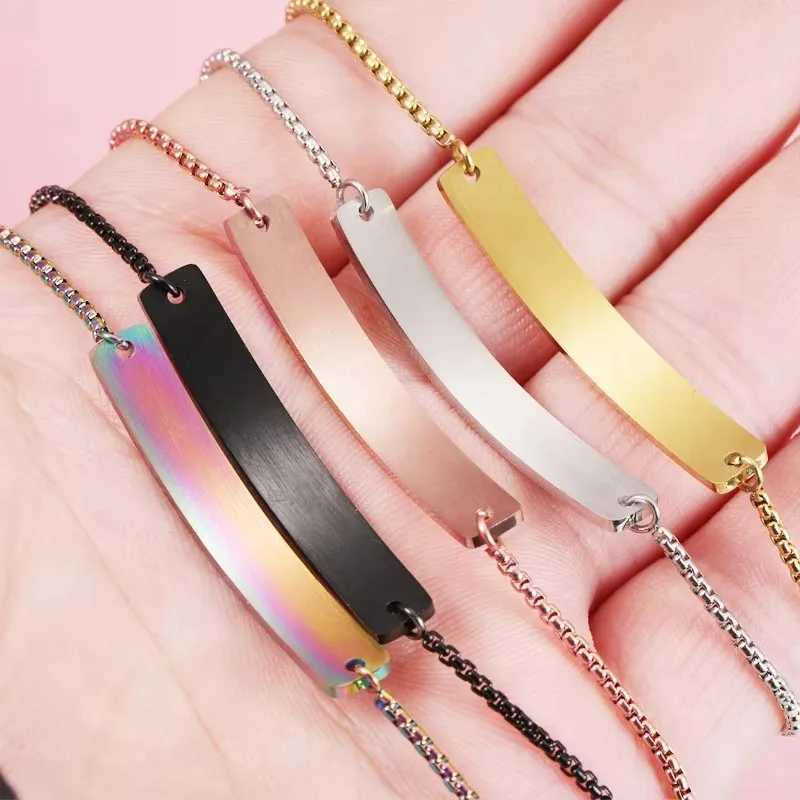 10pcs 6x39mm Curved Bar Bolo Bracelets Stainl Steel Mirror Polish Bracelets For DIY Making Bracelet JewelryXJ250225
