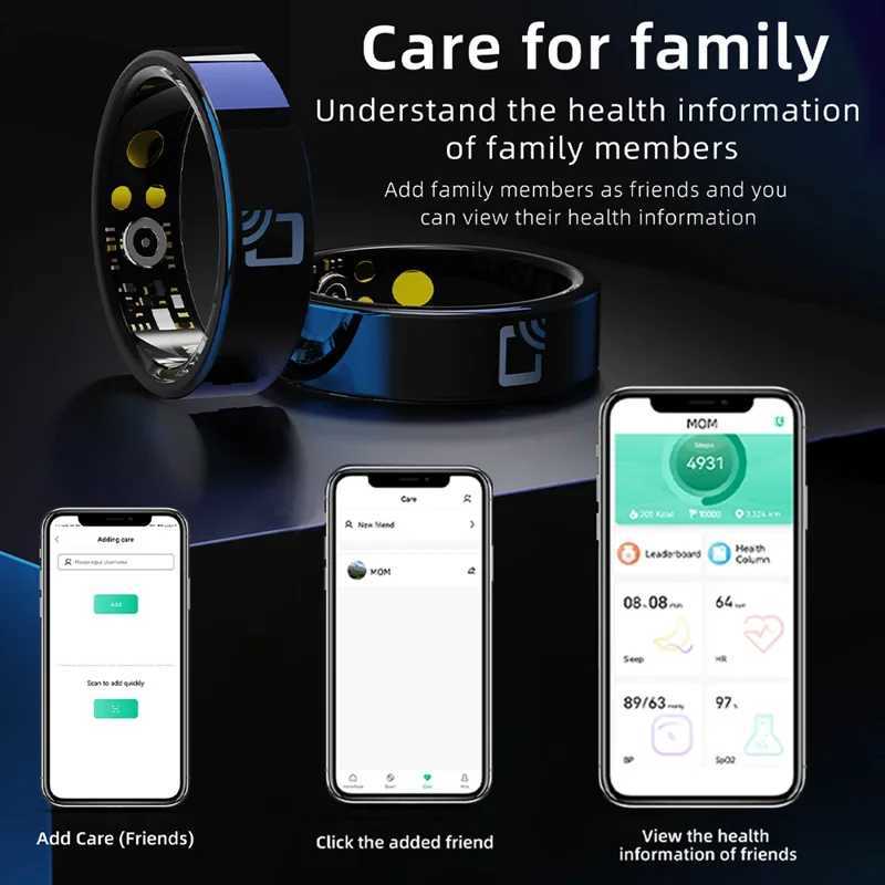 Visiovoy Smart Ring with NFC for Men and Women Health and Sleep Monitor 5ATM Water Resistant Multi-Sport Mode W250225