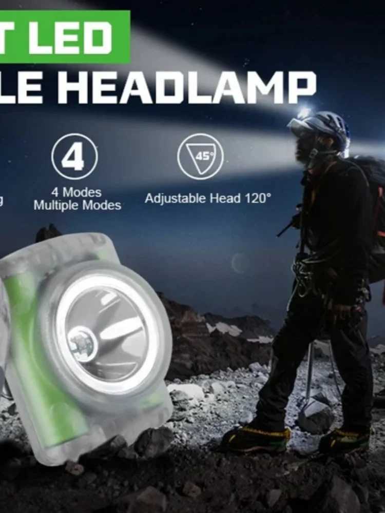 Mining Lamp Head Lamp Exploration Adventure Light Lithium Battery Usb Tpcy-C Charging Head Flashlight 5200/7000mah 2x18650 Ip68 X250225