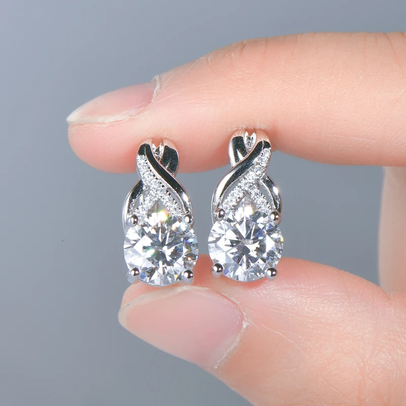 RAPRGOLD GRA Certified Round Hoop Earrings for Women S925 Sterling Silver Huggie Earring Wedding Fine Jewelry Gifts 250221