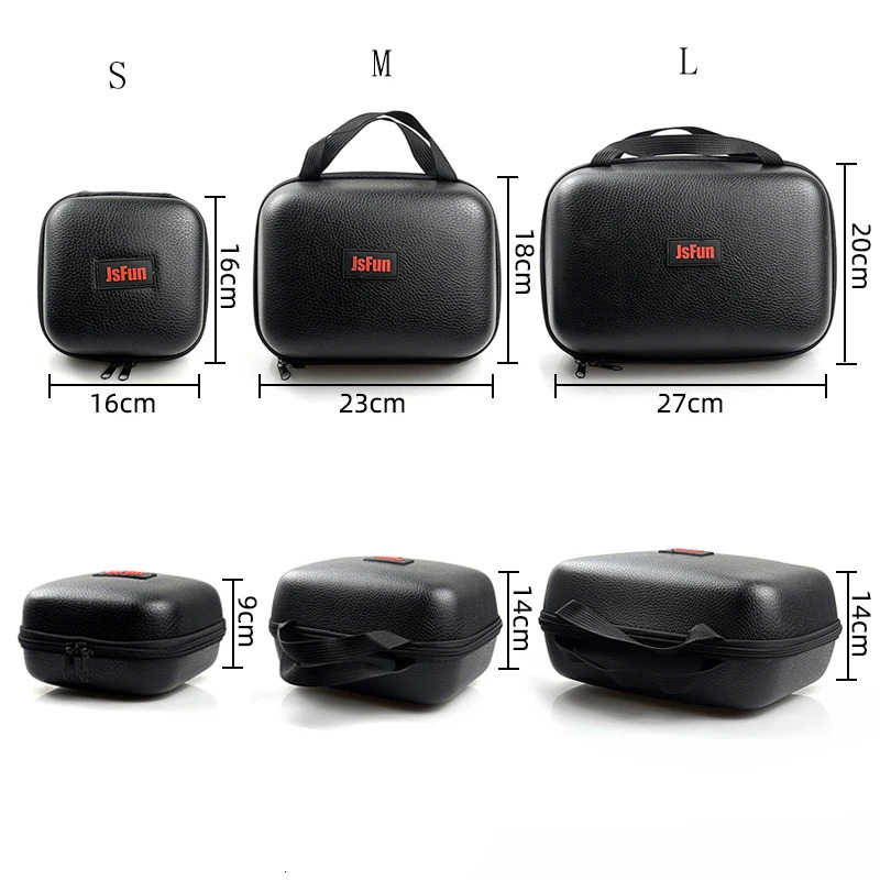 SML rotating fishing bag PU box cover reel shockproof and waterproof storage 12 reels 250213