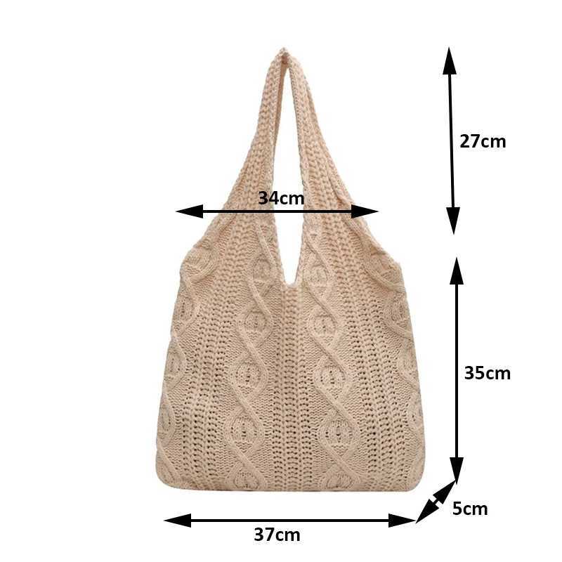 New Arrival Knitting Bag Solid Color Women's Fashion Tote Bag Twist Bag Girl Retro Crossbody Bag Commuter Bag Holiday Gift