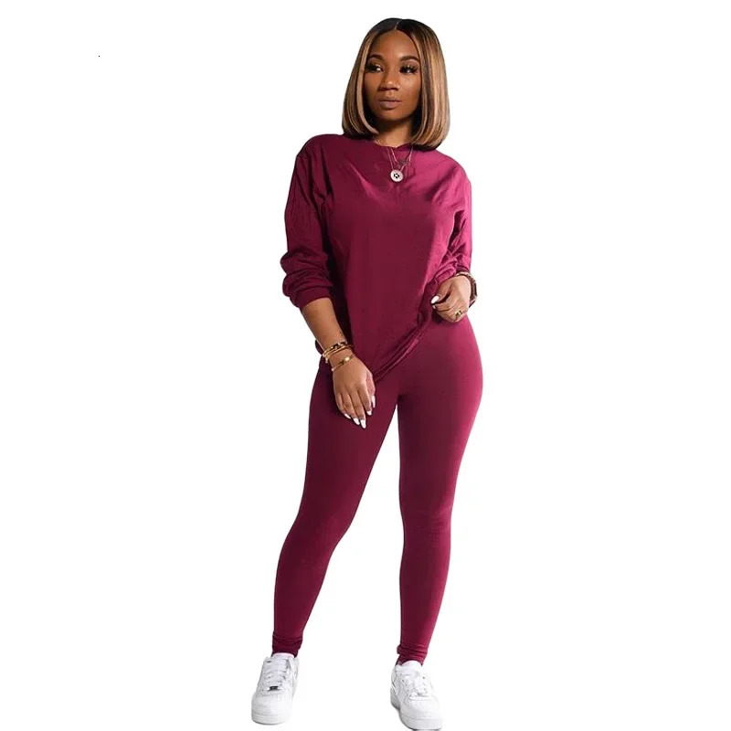 two piece set women 2 piece set stacked leggings clothes for women outfits stacked pants tracksuit female fall clothes 250224
