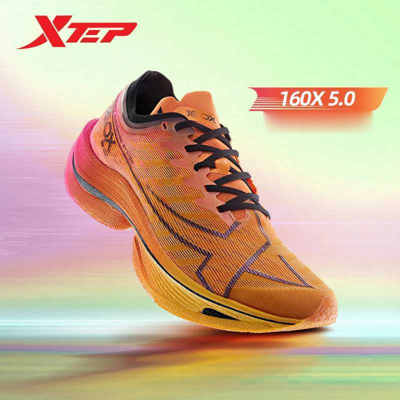 Xtep 160X 5.0 Running Shoes Professional Marathon PB Carbon Plate Sport Shoe Cushioning Shock Absorption Sneakers 977119110004C250224
