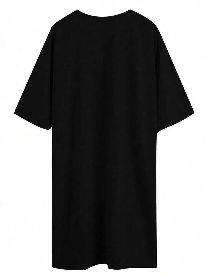 Totem print loose plus size summer womens clothing Suower print casual slim fit short sved round neck mini dressXJ250224