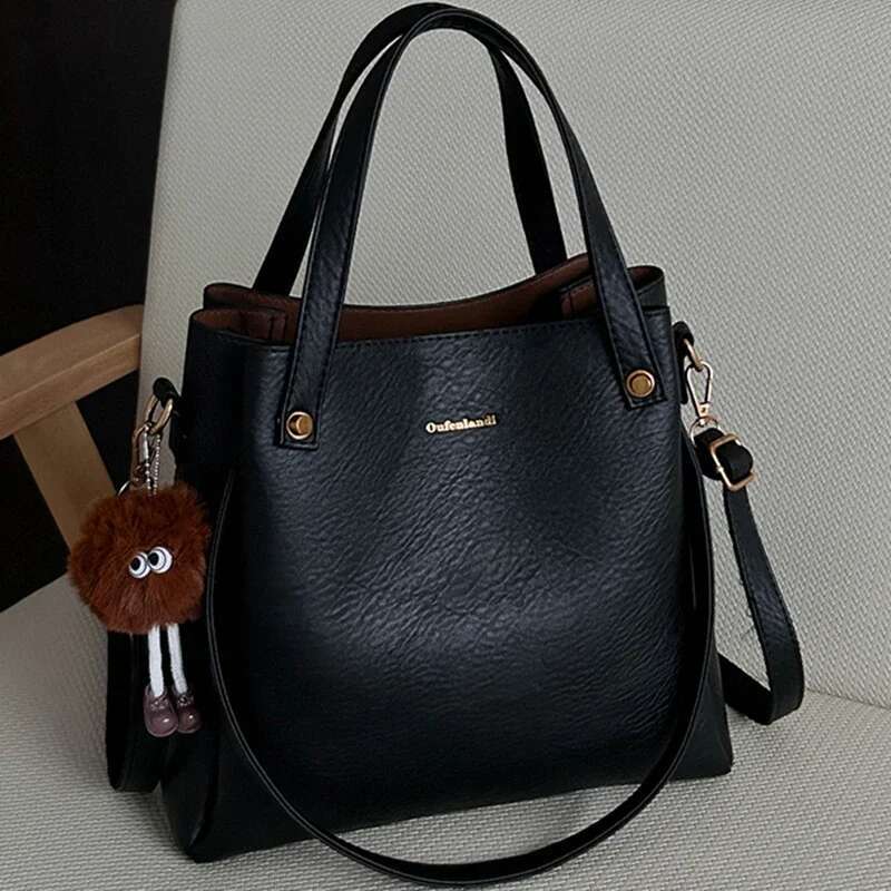 Brand Women's Big Shoulder Crossbody High Quality Leather Messenger Handbag Travel Tote Bag for Female Purse