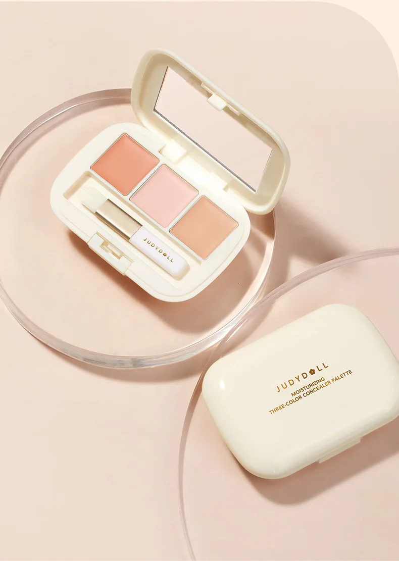 Judydoll Three-Color Concealer Palette High Coverage Long-Lasting Natural Waterproof And Sweatproof Makeup 250222