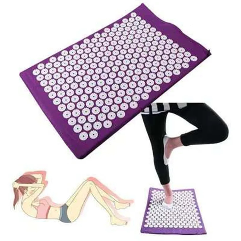 Non-Slip Massager Cushion acupressure Massage Yoga Mat Sets Spike Fitness Pilates Relieve Stress Back Pain Applicator kuznetsov 250221