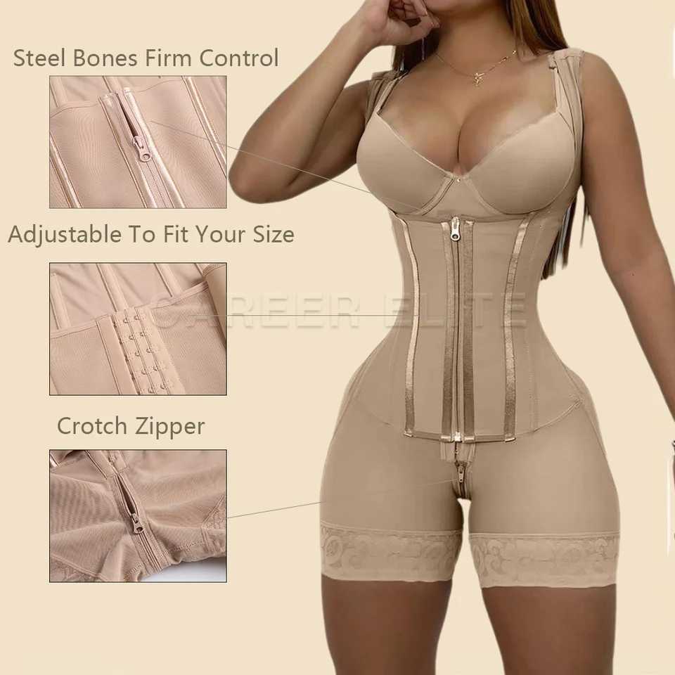 New Arrival Bbl Double Compression Full Body Stage 2 Womens Body Shapewear Bodysuit Ass Stuff Push Up Flat Stomach Modeling Corset Z250225