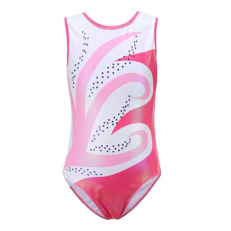 High Quality Many Designs Full Size Kids Girls Children Sleeveless Tank Rhinestones Rhythmic Gymnastics Leotards for sale X250224