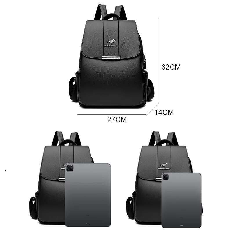 Fashion New Style4 Women's Leather Backpacks Female School Backpack Women Shoulder Bags For Teenage Girls Travel Back