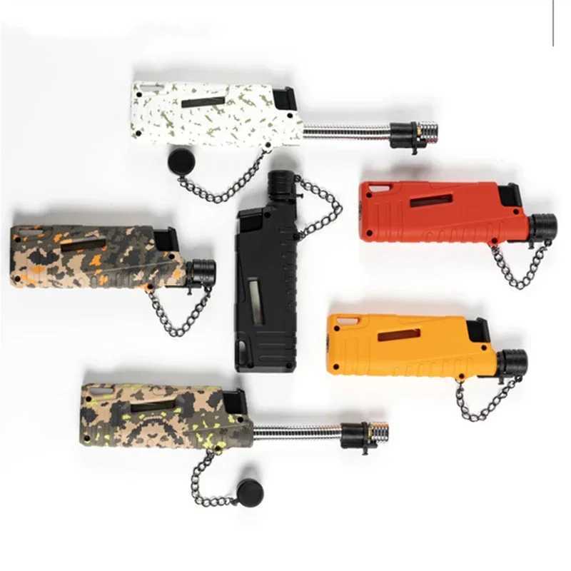 Windproof Jet Flame Cigarette Lighter Outdoor Survival Scalable Lighter Visual Window Refillable Butane Gas Lighter Encendedores Y250222
