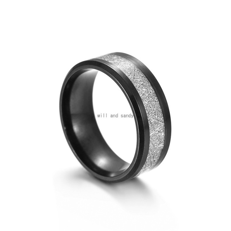 Ice Silk Foil Stainless Steel Ring Band Finger for Men Rings for Women Hip Hop Jewelry Fashion Will and Sandy
