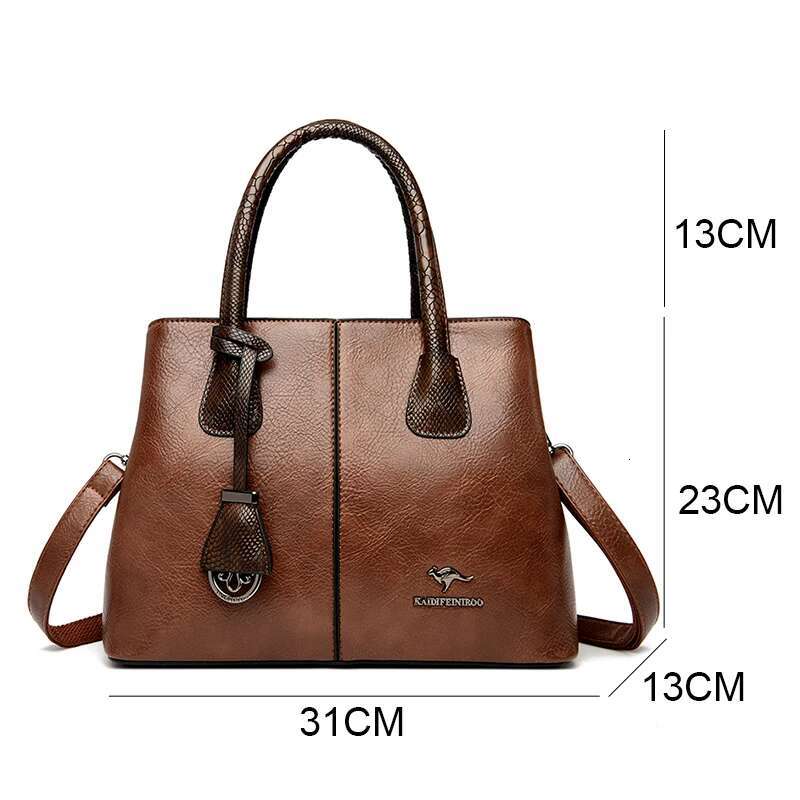 3 Layers Large Capacity Womens Casual Tote Bag Leather Shoulder Handbags Bags Designer Women Crossbody Bag