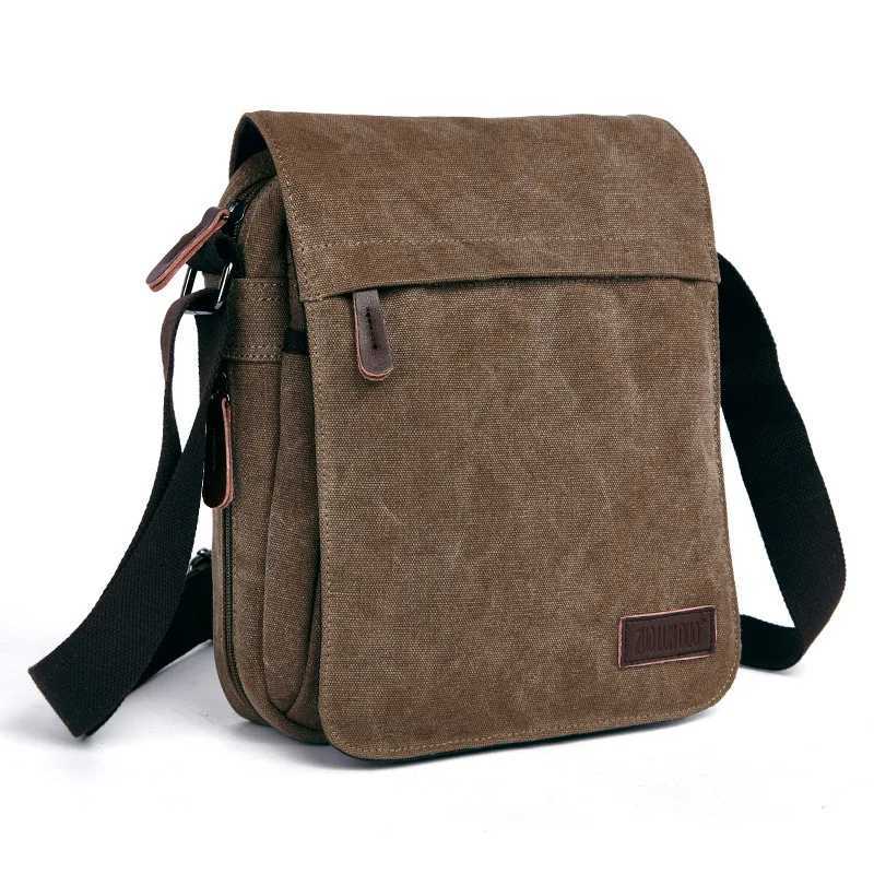 Casual handbag shoulder bag canvas fashionable new 2024 zipper iPad bag mobile phone bag messenger bag handbag Z250225