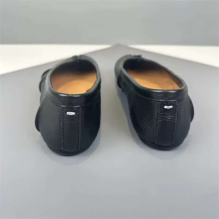 Split Toe Women Ballet Flats Fashion Tabi Shoes Casual Slip-On Loafers Ladies Pleated Leather Espadrilles Atillas Mujer 250312