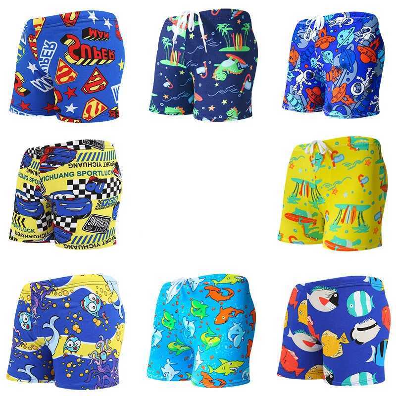 Childrens swimming relay flat camouflage print boys shorts big boys hot spring swimsuitXJ250224