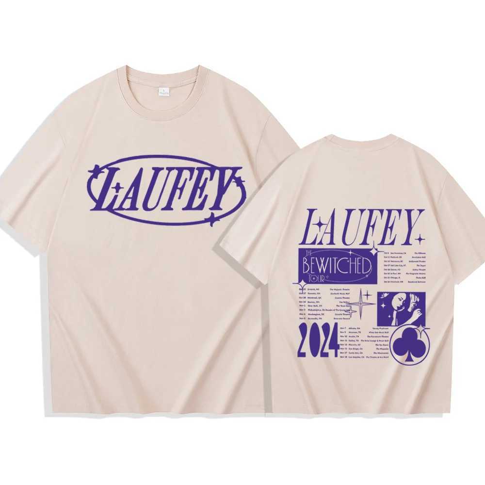 Laufey Tour 2024 T-shirt Men Women Harajuku O-neck Summer Casual Shirt X250224