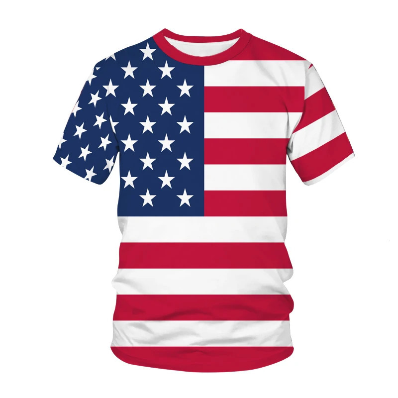 USA American Flag TShirts 3D Print Men Women Vintage Casual T Shirt Short Sleeve Oversized Harajuku Y2k Tops Tees Kids Clothing 250222